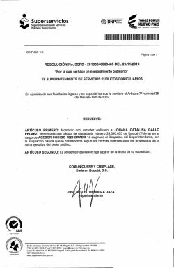 Johana Catalina Gallo Pelaez. - Superintendencia de Servicios