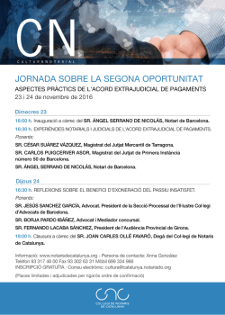 jornada sobre la segona oportunitat