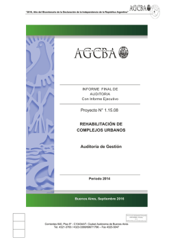 Informe - Auditor&iacute;a General de la Ciudad de Buenos Aires