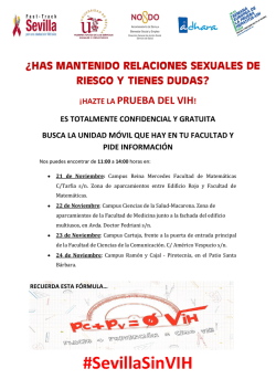 Cartel informativo de la prueba r&aacute;pida del VIH