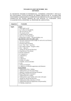 TEMARIO EXAMEN DICIEMBRE 2016 S&Eacute;PTIMOS EL SIGUIENTE