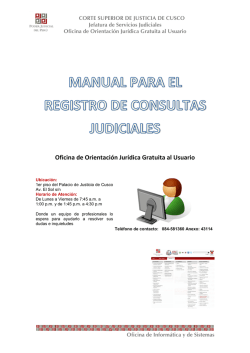Oficina de Orientaci&oacute;n Jur&iacute;dica Gratuita al Usuario