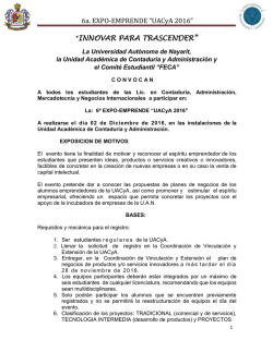 6a. EXPO-EMPRENDE &ldquo;UACyA 2016&rdquo;