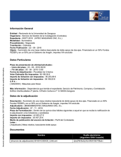 Datos de la publicaci&oacute;n - Perfil del Contratante