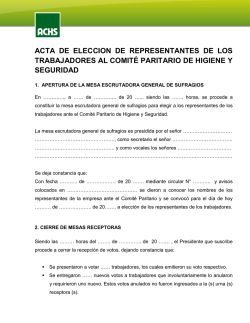 Acta de Elecci&oacute;n de los representantes de los Trabajadores