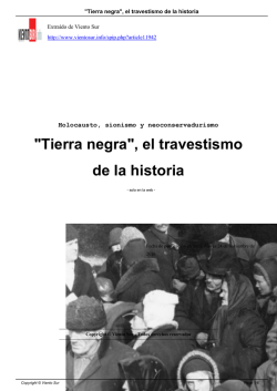 "Tierra negra", el travestismo de la historia