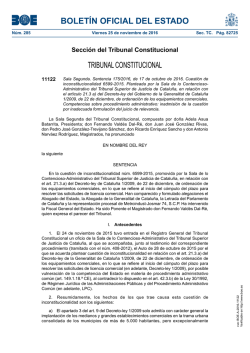 Sala Segunda. Sentencia 175/2016, de 17 de octubre de 2016