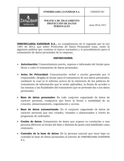 Protecci&oacute;n de Datos Personales