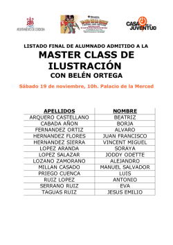 LISTADO FINAL DE ALUMNADO ADMITIDO A LA