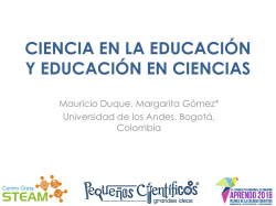 CIENCIA EN LA EDUCACI&Oacute;N Y EDUCACI&Oacute;N EN CIENCIAS