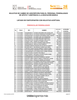 solicitud de cambio de adscripci&oacute;n para el personal federalizado de