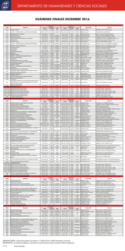 DEPARTAMENTO DE HUMANIDADES Y CIENCIAS SOCIALES