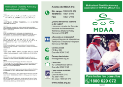 Para todas las consultas - Multicultural Disability Advocacy