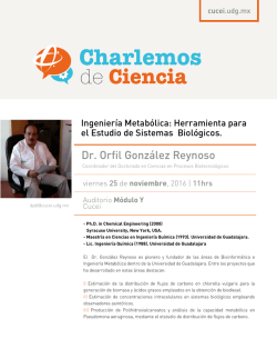 charlemos ciencia25nov - Universidad de Guadalajara