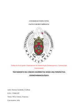 tratamiento del c&aacute;ncer colorrectal desde una perspectiva
