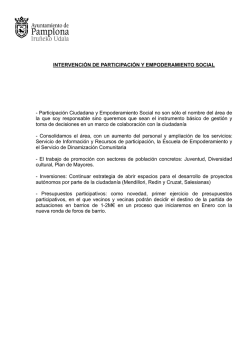 intervenci&oacute;n de participaci&oacute;n y empoderamiento social