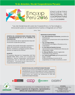 ENCUENTRO NACIONAL DE COOPERATIVAS13 y 14