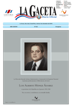 LA GACETA N&deg; 232 de la fecha 02 12 2016