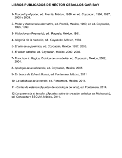 Lista de libros publicados