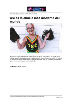 As&iacute; es la abuela m&aacute;s moderna del mundo