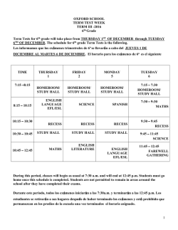 1 OXFORD SCHOOL TERM TEST WEEK TERM III -2016 6th
