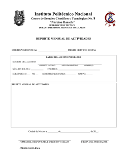 Reporte Mensual de Actividades - CECyT 8