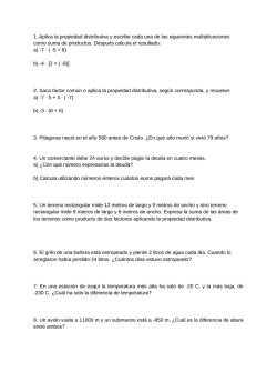 Ex&aacute;men matem&aacute;ticas SM n&uacute;meros enteros