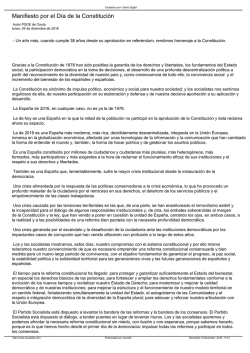 Manifiesto por el D&iacute;a de la Constituci&oacute;n