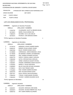 LISTA DE GRADUANDOS NIVEL PROFESIONAL