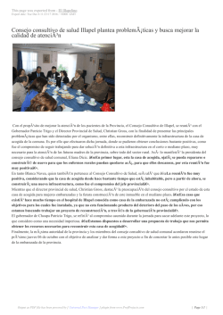 Consejo consultivo de salud Illapel plantea problem&Atilde;