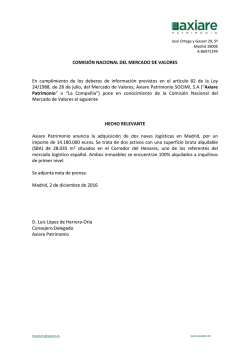 COMISI&Oacute;N NACIONAL DEL MERCADO DE