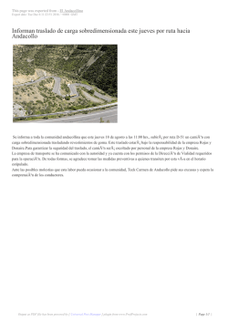 Informan traslado de carga sobredimensionada