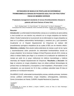 est&aacute;ndares de manejo de profilaxis de enfermedad