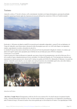 Turismo - El Andacollino