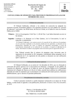 Listado de calificaciones