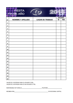 SI NO NOMBRE Y APELLIDO LUGAR DE TRABAJO