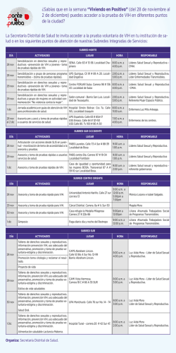 puedes acceder a la prueba de VIH