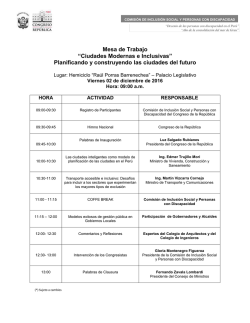 Mesa de Trabajo - Congreso de la Rep&uacute;blica