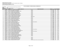 Lista de Asignados - Sistema Nacional de Ingreso