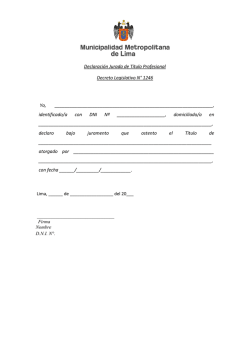 Declaraci&oacute;n Jurada de T&iacute;tulo Profesional Decreto Legislativo N