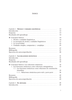 &Iacute;NDICE 13 13 13 14 14 14 2. La jerarqu&iacute;a de niveles y