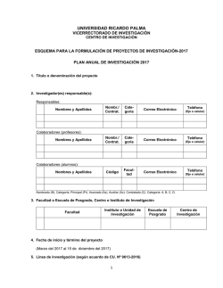 Esquema de Proyecto de Investigaci&oacute;n 2017-A 2