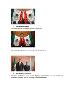 I. Secretar&iacute;a General Secretario General: Josu&eacute; Emiliano Palau