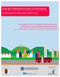 gu&iacute;a - Primer Grupo de Convocatorias de Empleo P&uacute;blico en Bogot&aacute;
