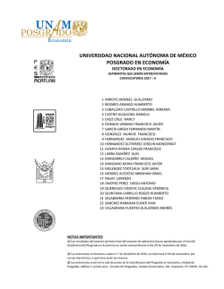 Resultados del Doctorado en Econom&iacute;a, 2017-II