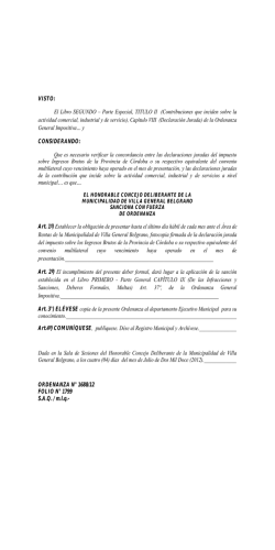 12 Ordenanza Declaraci - Villa General Belgrano Villa General