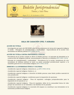 Bolet&iacute;n Jurisprudencial - Corte Suprema de Justicia