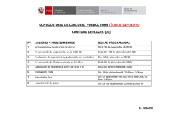 convocatoria de concurso p&uacute;blico para t&eacute;cnico deportivo cantidad