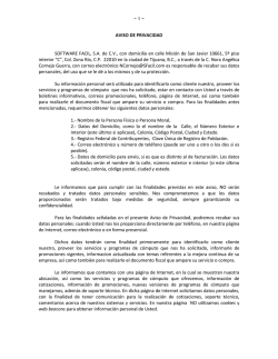 aviso de privacidad