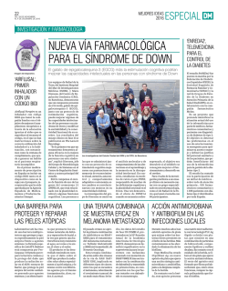 nueva v&iacute;a farmacol&oacute;gica para el s&iacute;ndrome de down